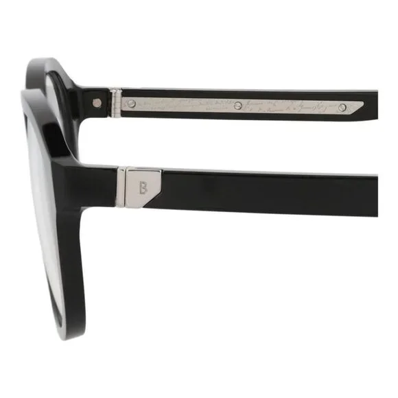 Berluti Mens Round/Oval Black Black Transparent Fashion Designer Eyewear